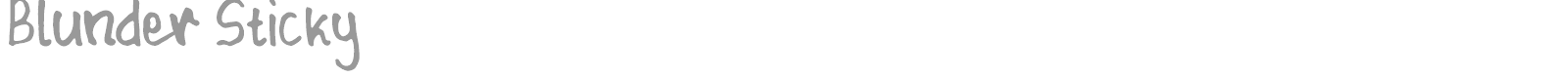 Blunder Sticky font preview